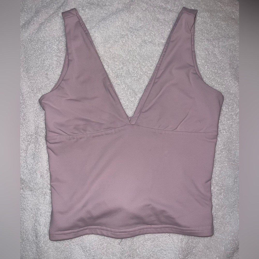 V-Neck Mauve Sleeveless Top